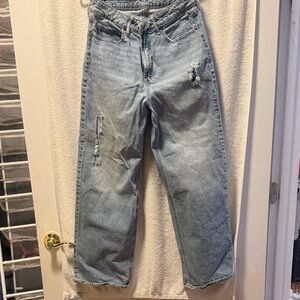 Old Navy Light Blue High-Rise Straight Jeans